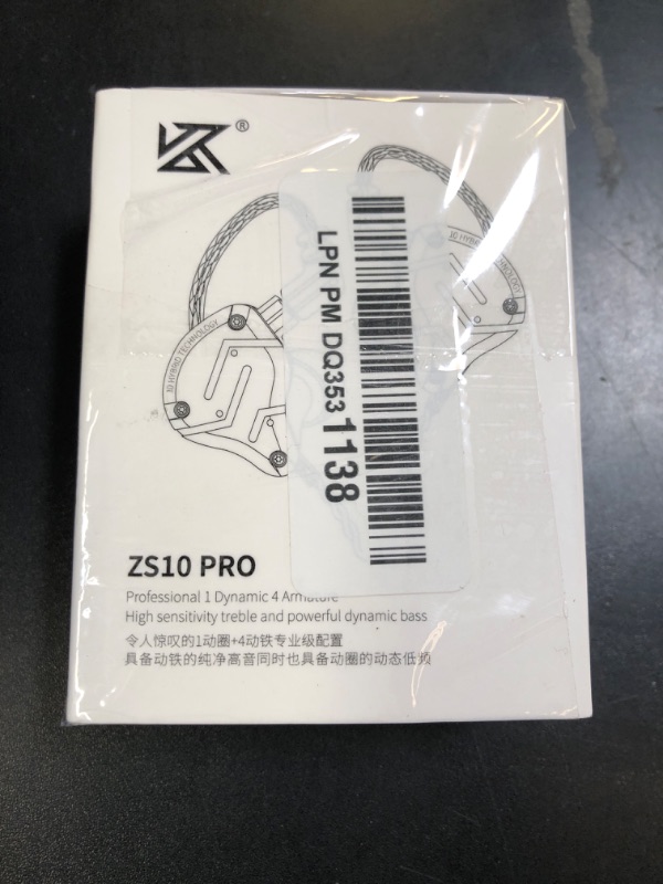 Photo 1 of Linsoul KZ ZS10 Pro, 4BA+1DD 5 Driver in Ear Monitor, HiFi Wired Earbuds, Gaming Earbuds, Hybrid IEM Earphones with Stainless Steel Faceplate, Detachable Cable for Musician(with Mic, Black)