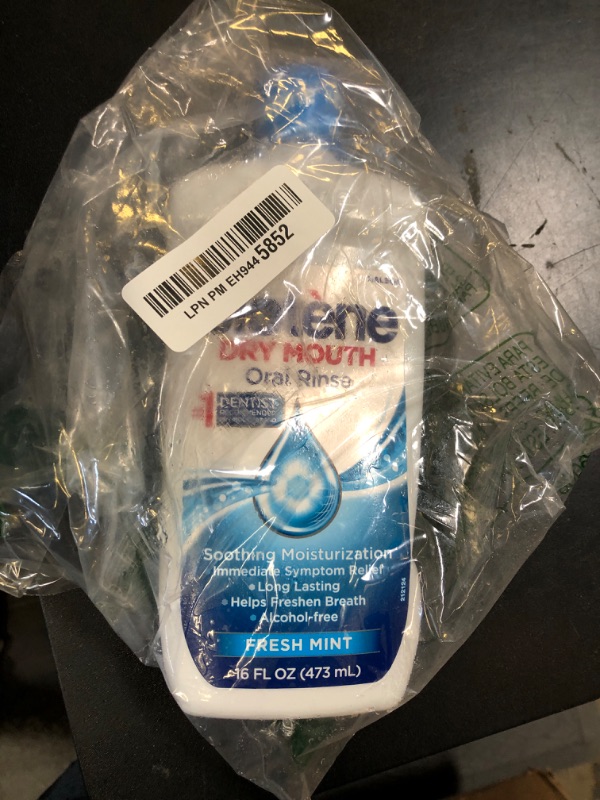 Photo 1 of biotène Oral Rinse Mouthwash for Dry Mouth, Breath Freshener and Dry Mouth Treatment, Fresh Mint, 16 fl oz