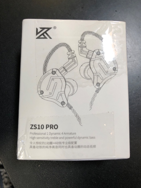 Photo 1 of Linsoul KZ ZS10 Pro, 4BA+1DD 5 Driver in Ear Monitor, HiFi Wired Earbuds, Gaming Earbuds, Hybrid IEM Earphones with Stainless Steel Faceplate, Detachable Cable for Musician(with Mic, Glare Yellow)