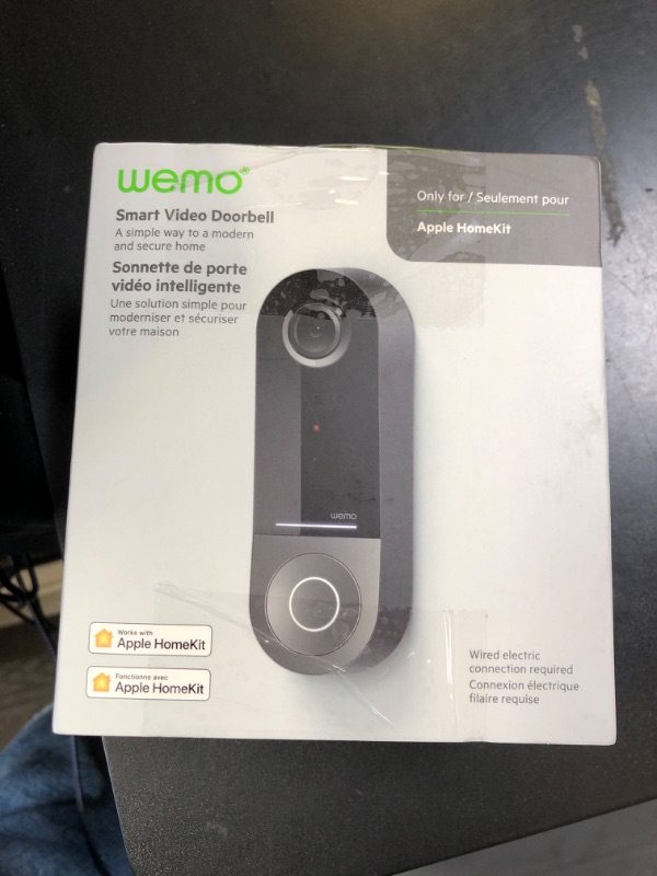 Photo 1 of WeMo Smart Video Doorbell - Apple HomeKit Secure Video with HDR - Smart Home Products Video Doorbell Camera - Ring Doorbell for Security Camera System - WiFi Camera Doorbell w/ 223° FOV & 2-Way Audio