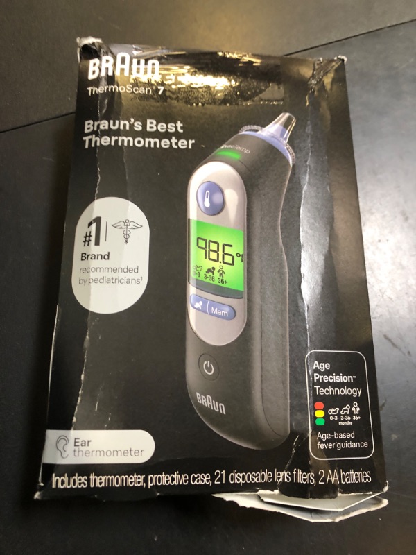 Photo 1 of Braun ThermoScan 7 Digital Ear Thermometer, Age-Adjusted Fever Guidance, Baby and Infant Friendly, No. 1 Brand Recommended by Pediatricians, FSA and HSA Eligible