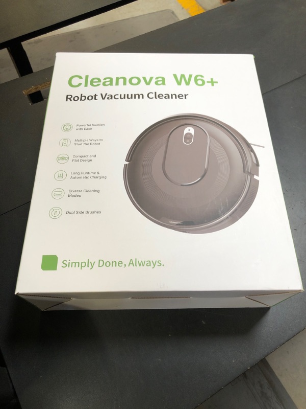 Photo 1 of KOZVIX W6+ Robot Vacuum Cleaner,2800Pa Suction,720ml Large Capacity,120 Mins Runtime,Self-Charging Slim Robotic Vacuums,APP/Voice/Remote Control,No Entanglement Suction Port Ideal for Pet (Black)