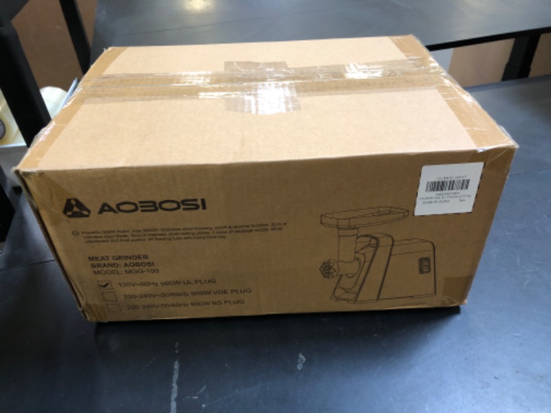 Photo 1 of AAOBOSI Meat Grinder Electric, [3000W Max] Meat Grinder Heavy Duty with 2 Stainless Steel Blades & 4 Grinding Plates, Sausage Maker & Kibbe Kit for Home Kitchen Using