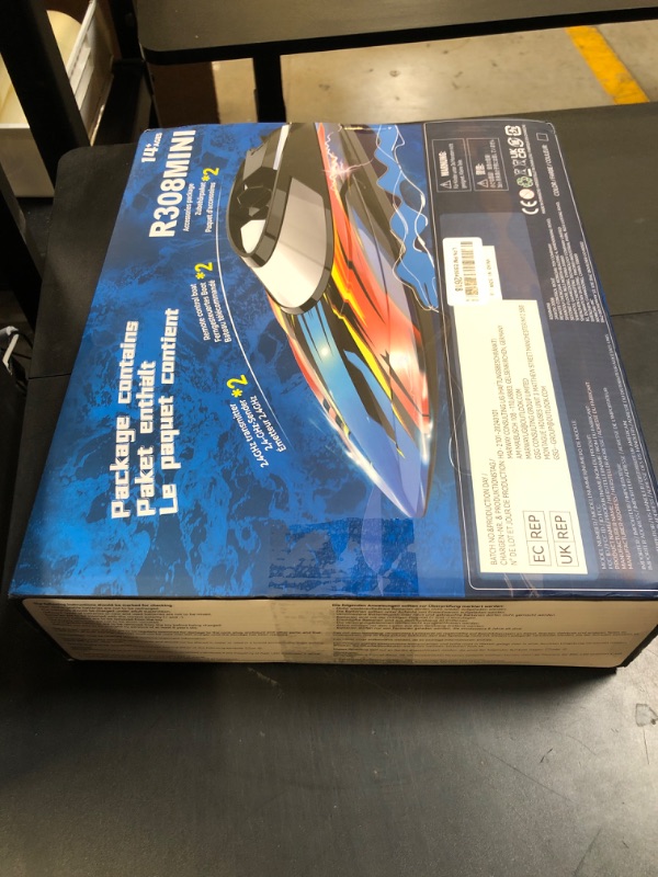 Photo 1 of ALPHAREV RC Boat with Case R308MINI 2 Packs 20+ MPH Remote Control Boat for Pools and Lakes, 2.4 GHZ RC Boats for Adults and Kids