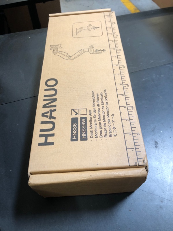 Photo 1 of HUANUO Single Monitor Mount, 13 to 32 Inch Gas Monitor Arm, Adjustable Stand, Vesa Mount with Clamp and Grommet Base - Fits 4.4 to 19.8lbs LCD Computer Monitors
