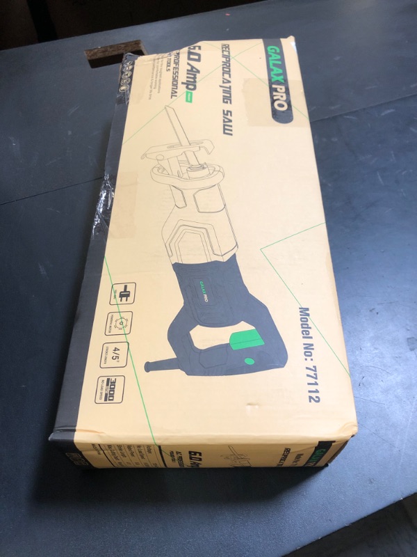 Photo 1 of GALAX PRO 120V Reciprocating Saw, 6.0 Amp Variable Speed Corded Reciprocating Saw with 4/5" Stroke Length, 0-3000SPM and 4-1/2" Max for Wood, Metal, PVC Pipe Cutting