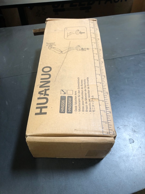 Photo 1 of HUANUO Single Monitor Mount, 13 to 32 Inch Gas Monitor Arm, Adjustable Stand, Vesa Mount with Clamp and Grommet Base - Fits 4.4 to 19.8lbs LCD Computer Monitors