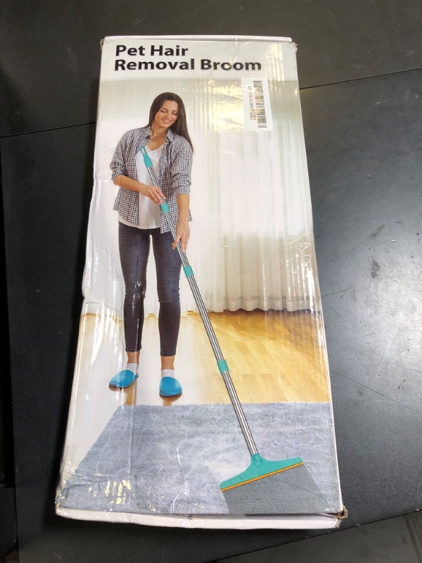 Photo 1 of Eaersan Carpet Rake for Pet Hair Removal - Reusable Pet Hair Remover, 60” Adjustable Long Handle Cat Dog Carpet Rake Scraper, Dog Hair Rake Brush for Rugs, Mats, Couch, Furniture