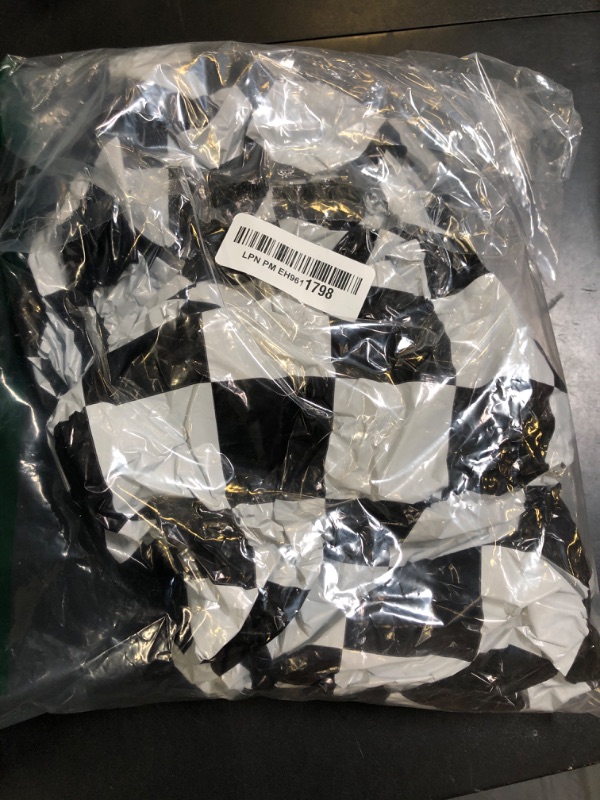 Photo 1 of Alainzeo 42in Checkered Number Balloon, Black and White Number 4 Balloon Checkered Flag Balloon, Large 4 Balloons for Boys 4th Racing Themed Birthday Party Decoration Supplies (Checkered 4)