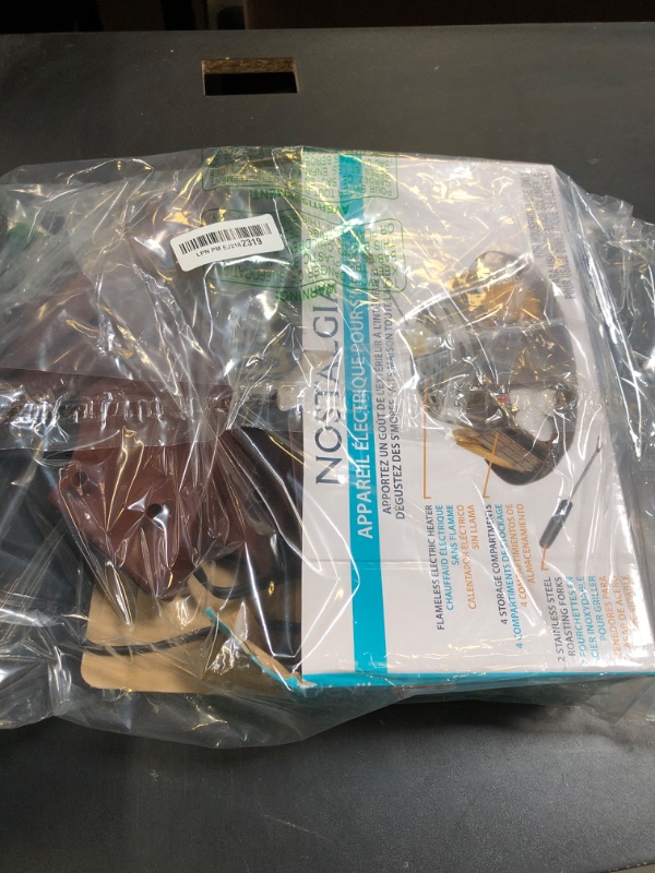 Photo 1 of Nostalgia Tabletop Indoor Electric S'mores Maker - Smores Kit With Marshmallow Roasting Sticks and 4 Trays for Graham Crackers, Chocolate, and Marshmallows - Movie Night Supplies - Brown
