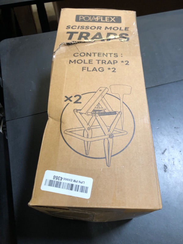 Photo 1 of 2 Pack Mole Traps,Galvanized Steel Scissor Trap,Reusable Mole Trap Killer,Easy Set Mole Eliminator Trap for Lawns