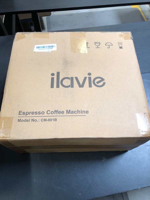 Photo 1 of ILAVIE 20Bar Espresso Coffee Machine, Espresso Maker with Steamer for Cappuccino, Latte, Espresso Machine for Home Use, 900ml Removable Water Tank, Stainless Steel