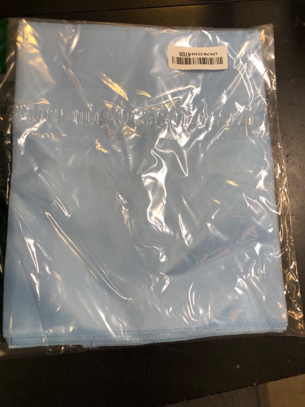 Photo 1 of Horbaunal 2 Pack Light Blue Satin Table Runner 12 x 108 Inch, Smooth Table Runners for Wedding Banquets Birthday Party
