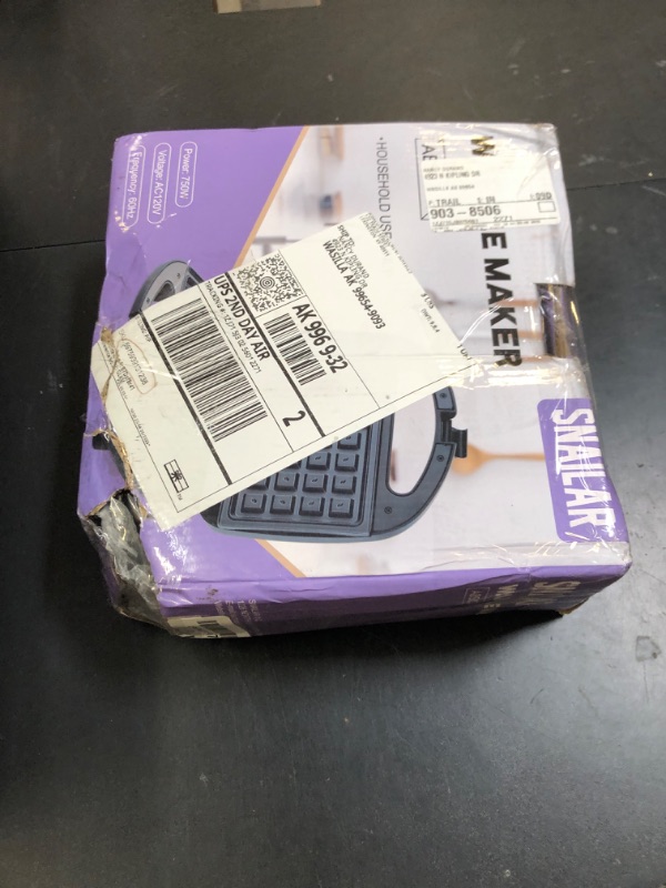 Photo 1 of OSTBA Waffle Maker, 2 Slice Non-Stick Waffle Iron, Belgian Waffle Machine with Indicator Lights, PFOA Free, Perfect for Breakfast and Snacks, 750W