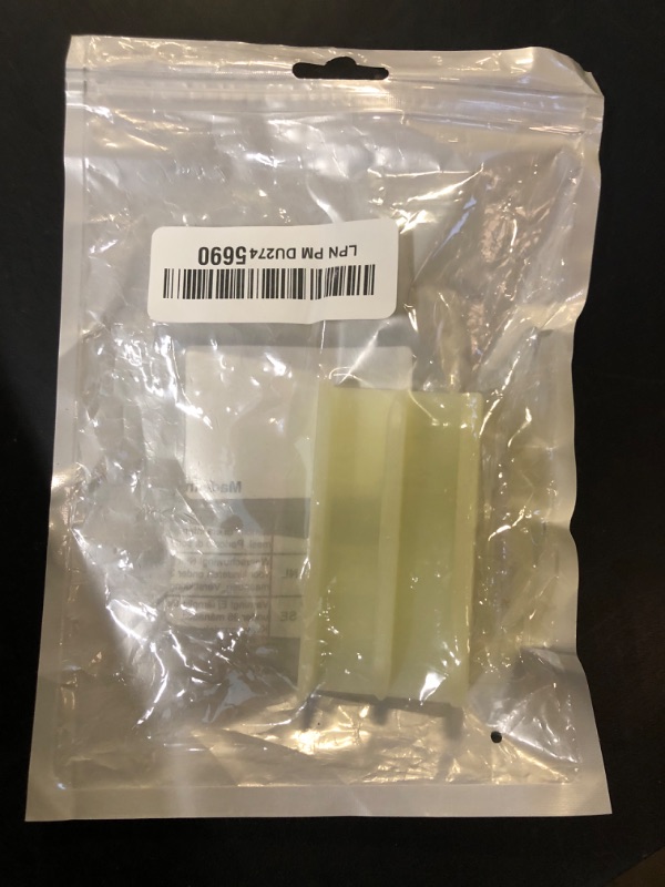 Photo 1 of 2 Pcs M6219 Sliding Shower Door Bottom Guide for Sliding Shower Door Guide with 2 Screws 1/2 in Channels for Glass Shower Door Plastic Guide