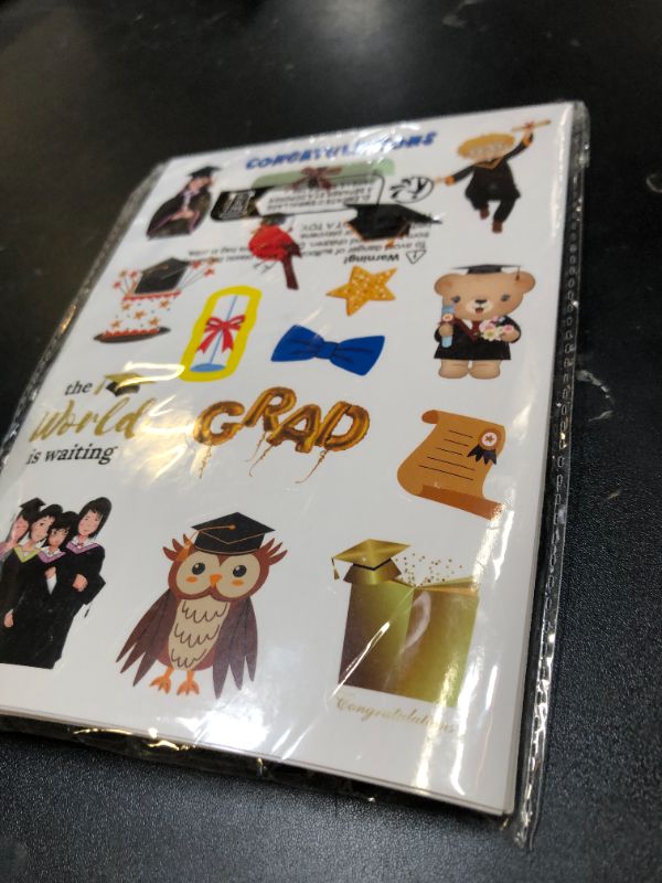 Photo 1 of 360PCS Graduation Stickers Graduation Cap Stickers Congrats Grad Class of 2024 Sticker for Self Adhesive Envelope Seals Grad Party Favor Supplies