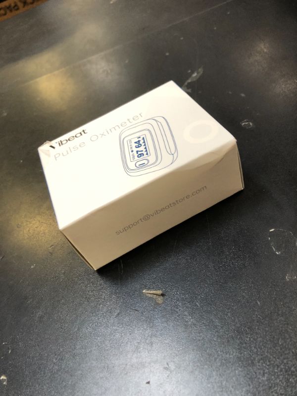 Photo 1 of Vibeat Fingertip Pulse Oximeter, Blood Oxygen Saturation Monitor| O2 Meter, Portable SPO2 & Pulse Rate Monitor, Batteries and Lanyard Included
