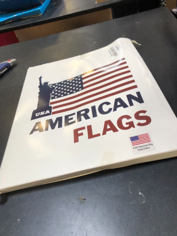 Photo 1 of TOPFLAGS American Flags for Outside 4x6 US Flag Heavy Outdoor USA Embroidered Stars Sewn Stripes with Brass Grommets Vibrant Banner