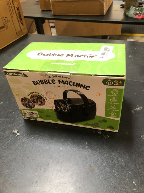 Photo 1 of Bubble Machine Durable Automatic Bubble Blower, 18000+ Big Bubbles Per Minute Bubbles for Kids Toddlers Bubble Maker Operated by Plugin or Batteries Bubble Toys for Indoor Outdoor Birthday Party