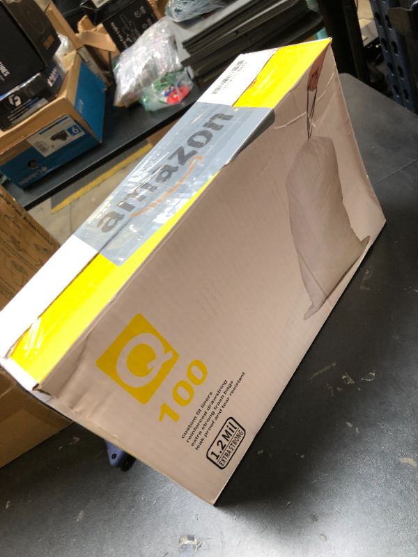 Photo 1 of Code Q Heavy Duty Trash Bags 100 Count 1.2 Mil THICK 13-17 Gallon / 40-65 Liter Drawstring White Garbage Can Liners Compatible with simplehuman Code Q | Heavy Duty Plastic Trash Bags