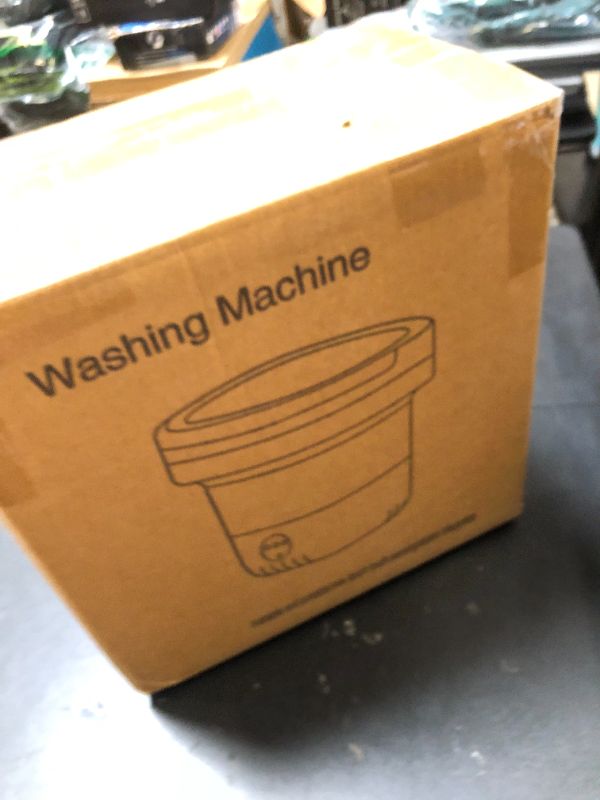 Photo 1 of Portable Washing Machine, 16L Upgraded Mini Washer with Spin Basket Laundry Machine, 3 Cleaning Modes Suitable for Small Clothes, Foldable Design Ideal for Apartment, Home, Hotel and camping