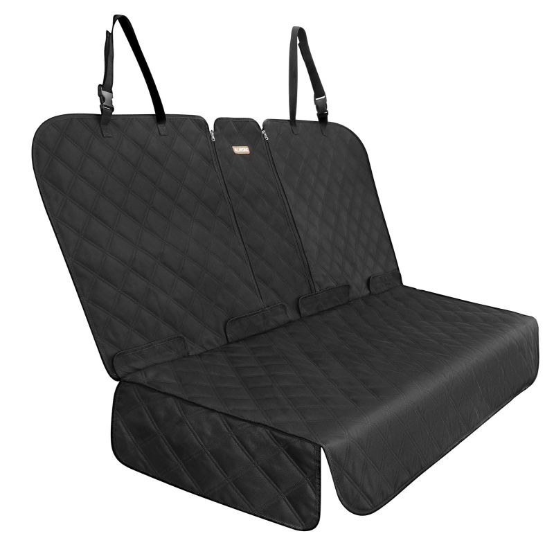Photo 1 of ALLANSING Back Seat Cover for Large SUVs/Trucks Rear Split Bench - Heavy-Duty 900D Waterproof Non-Slip Car Seat Protector for Messy Pet Dogs & Kids, Easy Clean(Black)
