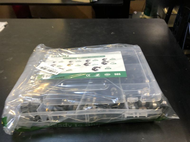 Photo 1 of OURU 110PCS Cable Clamps Assortment Kit,10 Sizes—1/4" 5/16" 3/8" 1/2" 5/8" 3/4" 1" 1-1/4" 1-1/2" 1-3/4" Stainless Steel Rubber Coated Cushioned Insulated Cable Clamp,Automotive Wire Pipe Clamps