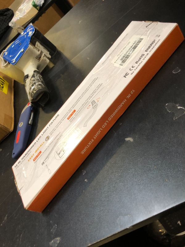 Photo 1 of TheDeco 12 inch Hardwired Under Cabinet Lighting, 3 Color Setting Warm White, Cool White, Daylight with Stepless Dimmable, Linkable Under Counter Lights for Kitchen, 8W, 120V, 96 LED 700 Lumen, CRI 93