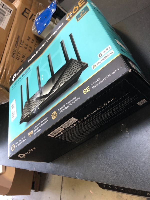 Photo 1 of TP-Link AXE5400 Tri-Band WiFi 6E Router (Archer AXE75)- Gigabit Wireless Internet Router, ax Router for Gaming, VPN Router, OneMesh, WPA3, Black