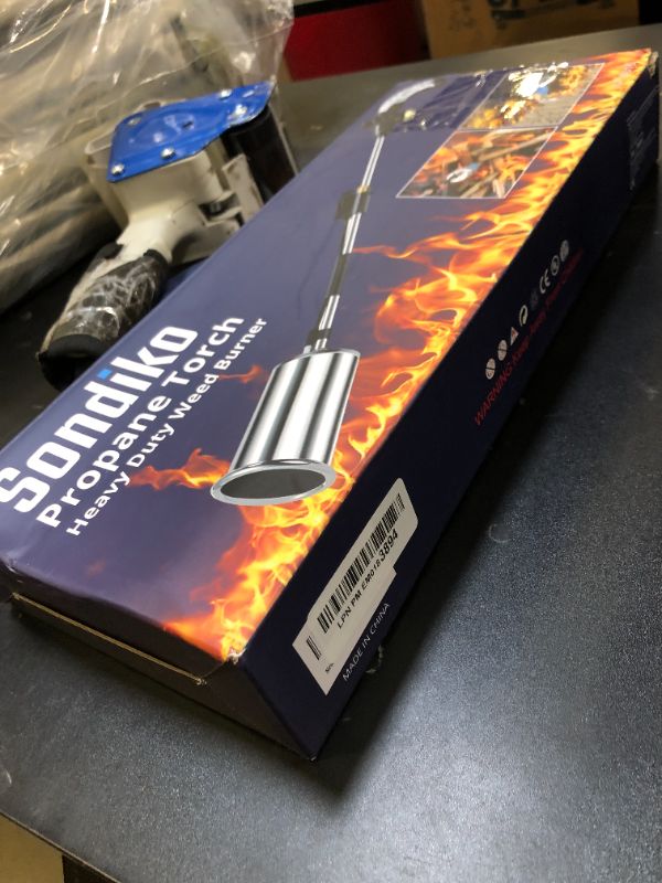 Photo 1 of Sondiko Propane Torch Weed Burner, High Output 1,200,000 BTU Weed Torch Flamethrower, 30" Detachable Long Arm Heavy Duty Blow Torch with Flame Control For Garden, Wood, Ice, Snow, Stumps, Melting