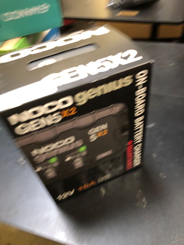 Photo 1 of NOCO Genius GEN5X2: 2-Bank, 10A Onboard Battery Charger - 5A Per Bank, 12V Waterproof Marine Charger with Overcharge Protection & Temperature Compensation – for Lead-Acid & Lithium Batteries