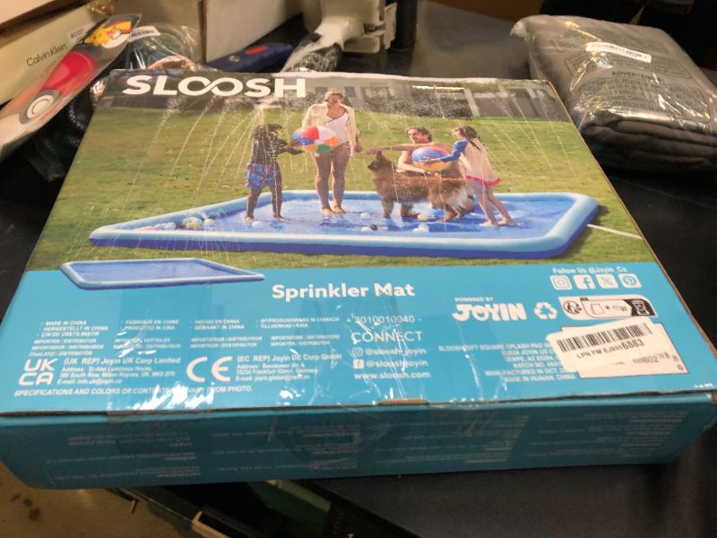Photo 1 of SLOOSH Non-Slip Splash Pad Sprinkler - Summer Water Toys Sprinkler Mat for Kids Toddlers Dogs, Outdoor Backyard Pool Party Decor Outside Water Games Fountain Wading Baby Pool Boys Girls Gifts (10ft)