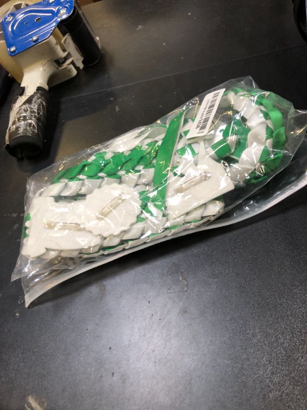 Photo 1 of Graduation Ribbon Leis 2025 Class of 2025 Graduation Decor Gift Graduates Senior for Him Her Congrats Grad (White & green)