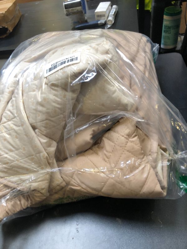 Photo 1 of Ameritex Couch Sofa Slipcover 100% Waterproof Nonslip Quilted Furniture Protector Slipcover for Dogs, Children, Pets Sofa Slipcover Machine Washable (Beige, 78")
