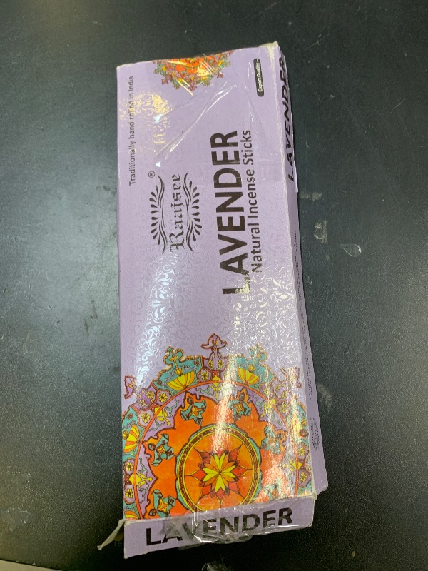 Photo 1 of raajsee Lavender Incense Sticks 100 Gm Pack-100% Pure Organic Natural Hand Rolled Free from Chemicals-for Church,Aroma Therapy,Relaxation,Meditation,Positivity & Sensual Therapy