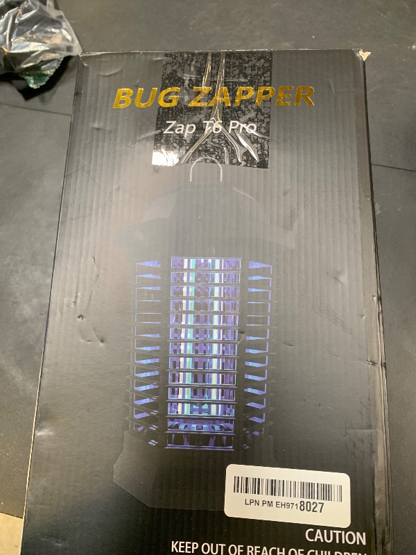 Photo 1 of GOOTOP Bug Zapper Outdoor, Mosquito Zapper, Electric Fly Zapper, Mosquito Killer, Fly Traps, 3 Prong Plug, Flying Insects Zapper Indoor Outdoor 90-130V, 4200V, ABS Plastic Outer (Black)