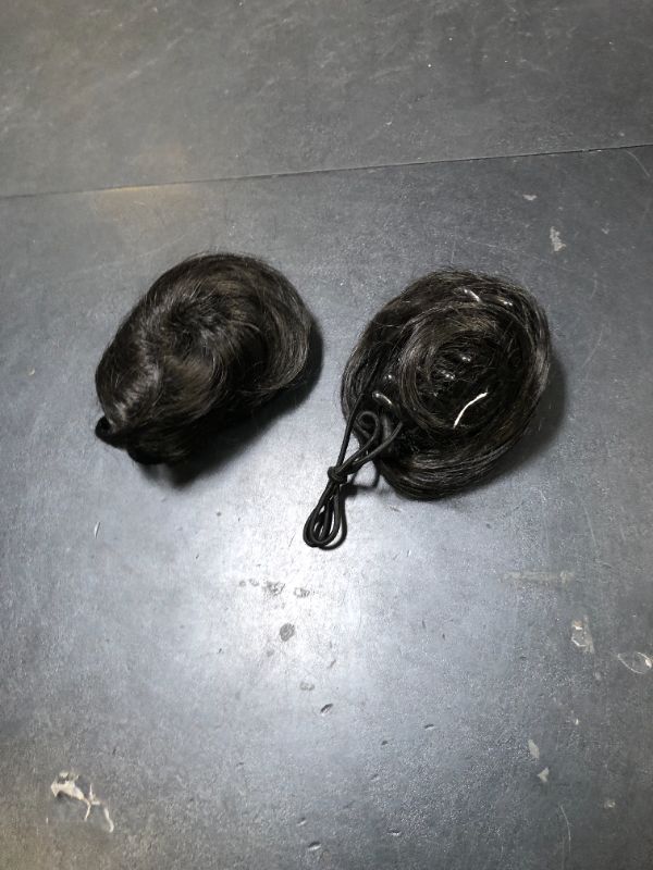 Photo 1 of 2 PCS BLK CLIP ON HAIR BUNS