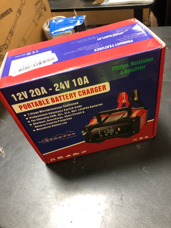 Photo 1 of YONHAN Battery Charger 0-20A 12V/24V LiFePO4 Lead Acid Fully Automatic Battery Maintainer, Car Battery Trickle Charger Automotive w/Battery Repair, Winter Mode, for AGM, STD, Gel, Deep Cycle Batteries
