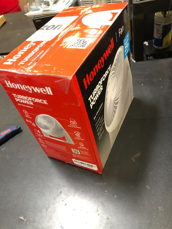 Photo 1 of Honeywell HT-904 TurboForce Tabletop Air Circulator Fan, Small, White – Quiet Personal Fan for Home or Office, 3 Speeds and 90 Degree Pivoting Head