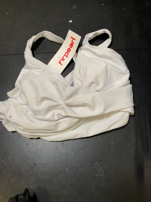 Photo 1 of WHITE SZ 10 UNDERWIRE TANKINI SWIM TOP