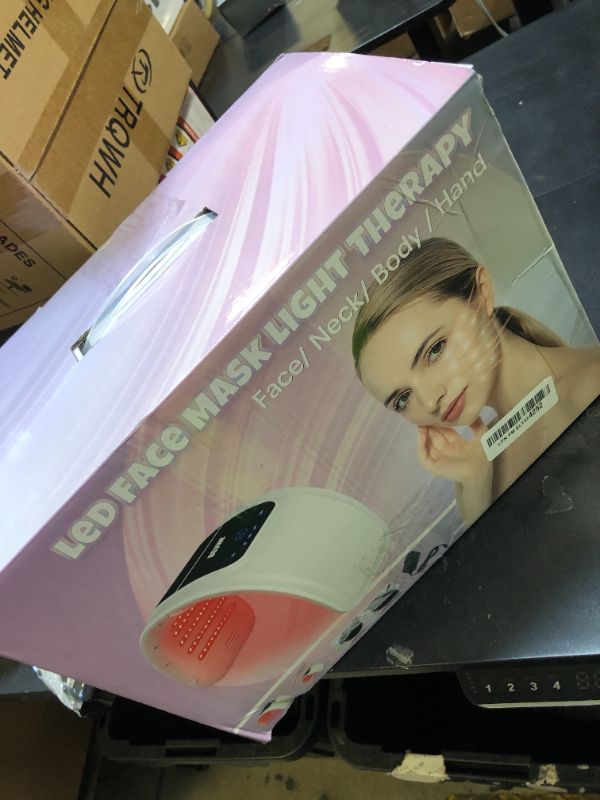 Photo 1 of Red-Light-Therapy-for-Face?Led Face Mask Light Therapy Red & Blue Rejuvenation Tool SPA Equipment Led Neck Body Hand Mask for Skincare at Home