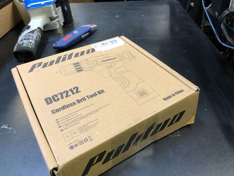 Photo 1 of PULITUO 12V Blue Cordless Drill Set - Power Drill Kit with Battery and Charger, 3/8-Inch Keyless Chuck, Built-in LED, 21+1 Torque Setting