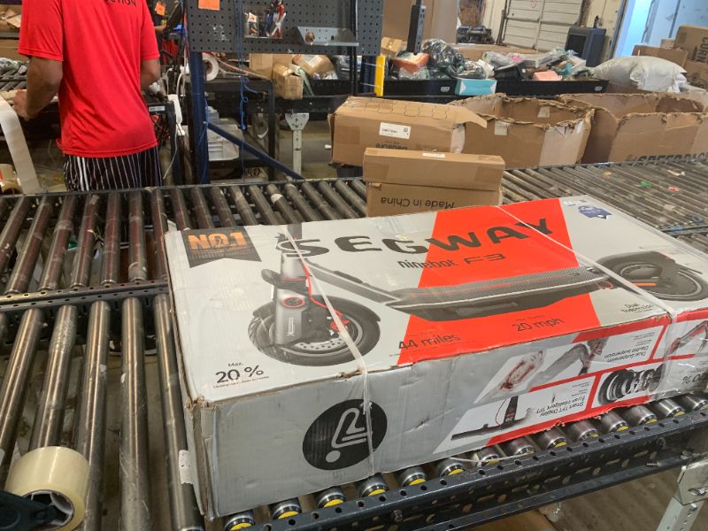 Photo 1 of Segway Ninebot F3 Electric Scooter, 20 MPH w/ 44-Mile Range, 10" Tubeless Tires, Front Hydraulic & Rear Elastomer Suspension, UL2271/2272 Certified