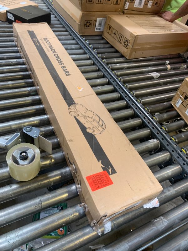 Photo 1 of YHTAUTO 165LBS Upgraded Universal Roof Rack Cross Bars for Roof Width Less Than 51.2" with 3 Pair of Mounting Clamps - Fit Vehicle W/Naked Roof - T6063 Aluminum Window Frame CrossBars Anti-Rust
