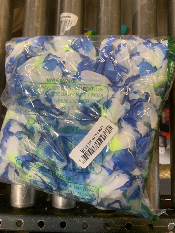Photo 1 of GoldDawn Premium Hawaiian Leis, Artificial Flowers for Party Supplies and Luau Decorations, Meticulously Handcrafted, Elevate Your Celebration with Exquisite Flower Necklaces (6 pcs,Blue)