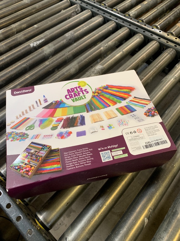 Photo 1 of Dan&Darci Arts and Crafts Vault - Craft Supplies Kit in a Box for Kids Ages 4 5 6 7 8 9 10 11 & 12 Year Old Girls & Boys - Crafting Set Kits - Gift Ideas for Kid Art Activity Gifts