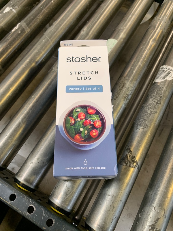 Photo 1 of Stasher Premium Reusable Silicone Stretch Lids Variety 4-Pack, Clear, 9”, 6.5”, 4.5”, 2.5”, Airtight Seal, Food Container Covers, BPA Free, Leak-free, Dishwasher Safe, Microwave Safe, Eco-Friendly