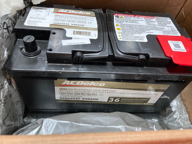 Photo 1 of ACDelco Gold 94RAGM (88864542) 36 Month Warranty AGM BCI Group 94R Battery