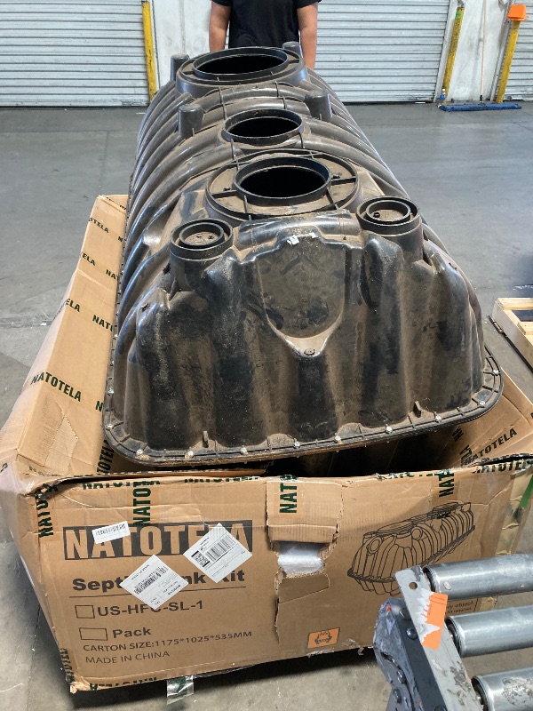 Photo 1 of Natotela 264gal Underground Septic Tank Kit-63.8x37x35.4in Plastic Septic Tank System,Rectangle Septic System With Riser and Manhole Covers,Anti Corrosion PP Septic Tank For 3-5 Persons