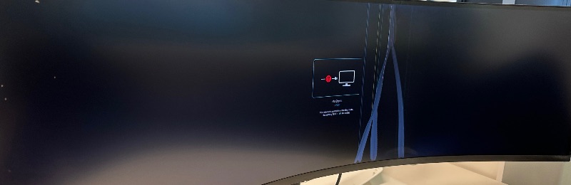 Photo 1 of **CRACKED SCREEN FINAL SALE**SAMSUNG 57" Odyssey Neo G9 Series Dual 4K UHD 1000R Curved Gaming Monitor, 240Hz, 1ms with DisplayPort 2.1, Quantum Mini-LED, DisplayHDR 1000, AMD FreeSync Premium Pro, LS57CG952NNXZA, 2023